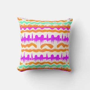 Coussin Pink City Urban Mural Graffiti Street Art Motif