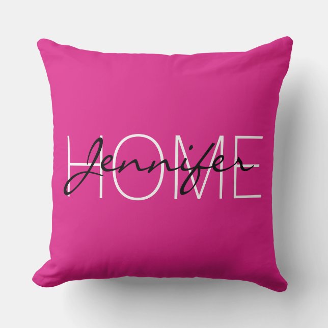 Coussin pink color home monogram (Recto)