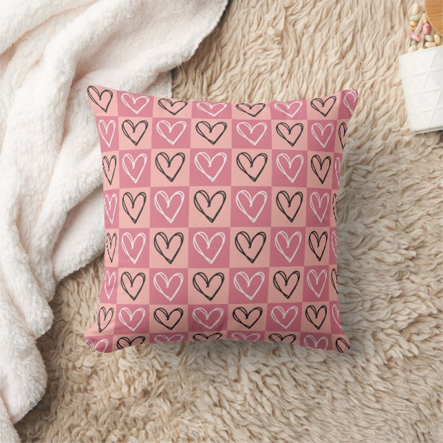 Coussin Pink Coquete Hearts (Couverture)