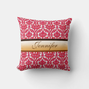 Coussin Pink damask personnalisé personnalisation grand co