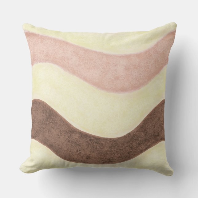 Coussin PInk et bandes Brown (Recto)