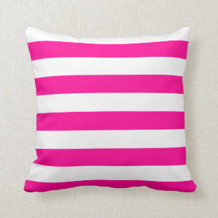 Coussin Pink et White Strips