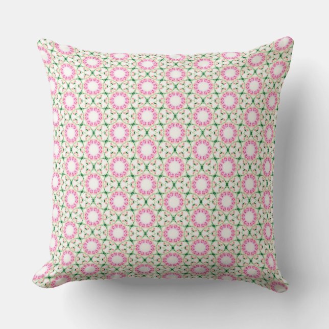 Coussin Pink Floral Artistic Abstrait Motif (Recto)