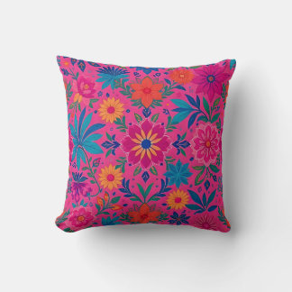 Coussin pink floral cushion