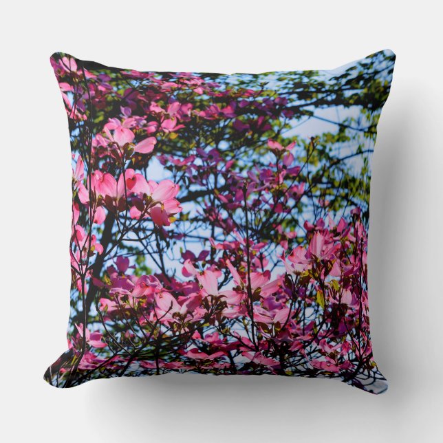 Coussin Pink flowering Dogwood tree (Recto)