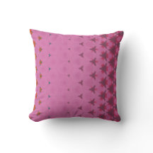 Pink geometric design pillow