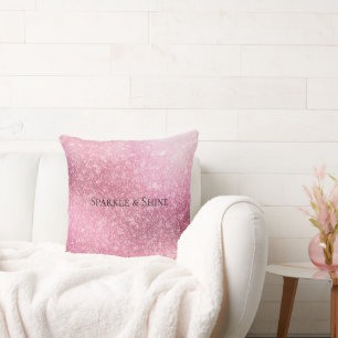 Coussin Pink Glitzy Sparkle personnalisé