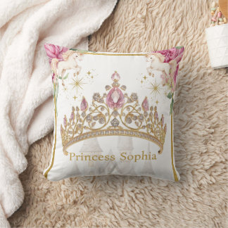 Coussin Pink Gold Fairytale Princess Crown