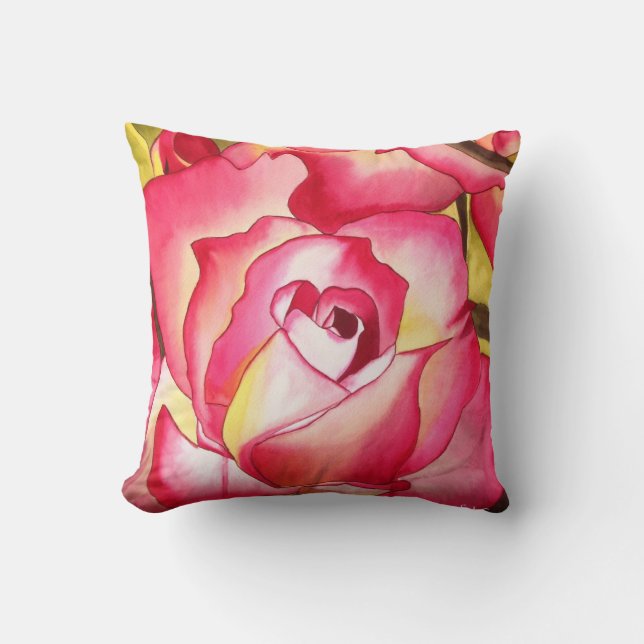 Coussin Pink Hannah Gordon Rose floral (Recto)