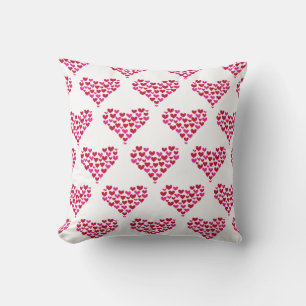Coussin Pink Heart Motif Love Graphic