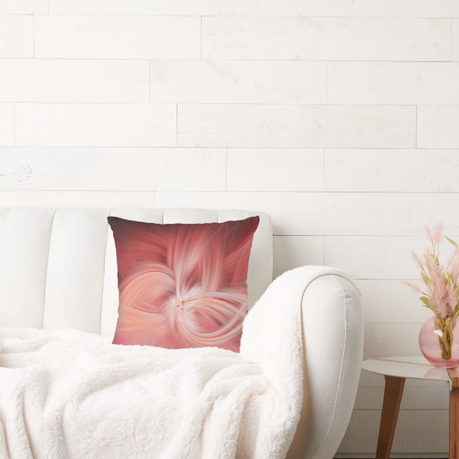 Coussin Pink Lotus Elégant Moderne Abstrait Motif clair (Canapé)