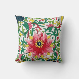 Coussin Pink Lotus Garden Chinoiserie Botanique