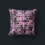 Coussin Pink, Mauve and black rose geometric<br><div class="desc">Pink,  Mauve and black rose geometric</div>