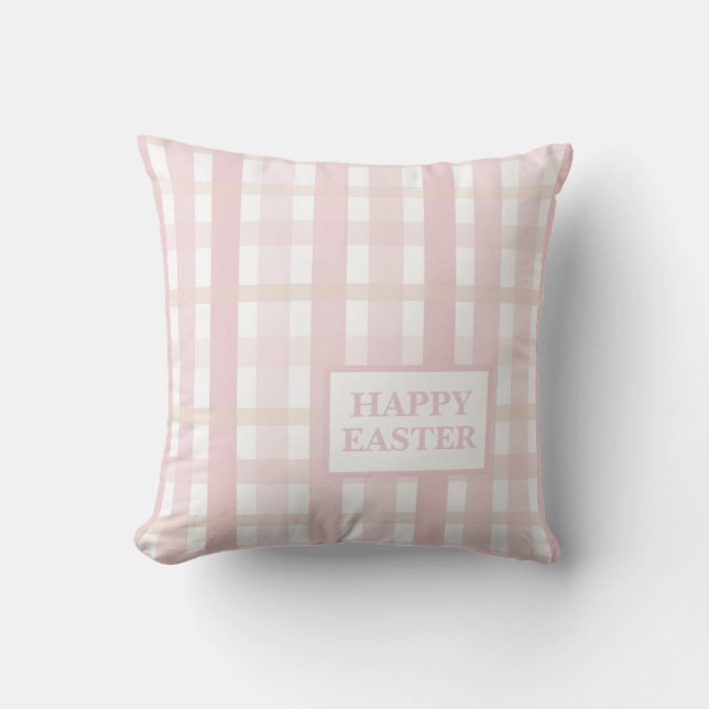 Coussin Pink Mix Plaid (Recto)