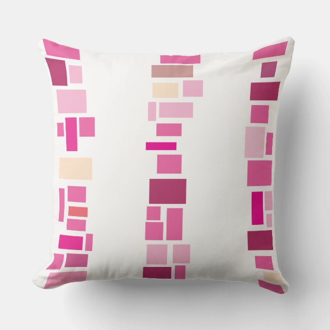 Coussin Pink MOSIAC TILES DESIGN Retro Jeu d'oreiller (Recto)