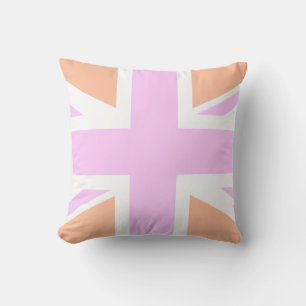 Coussin Pink & Orange United Kingdom Flag / Union Jack