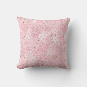 Coussin Pink paper flowers