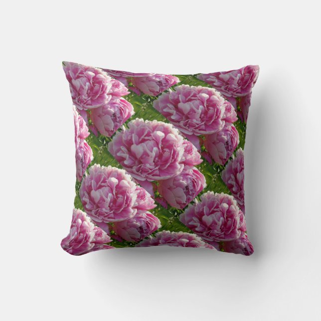 Coussin Pink Peony photo cottage ferme jardin fleuri (Recto)