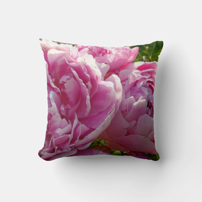 Coussin Pink Peony photo cottage ferme jardin fleuri (Recto)