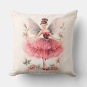 Coussin Pink Plum Fairy Noël