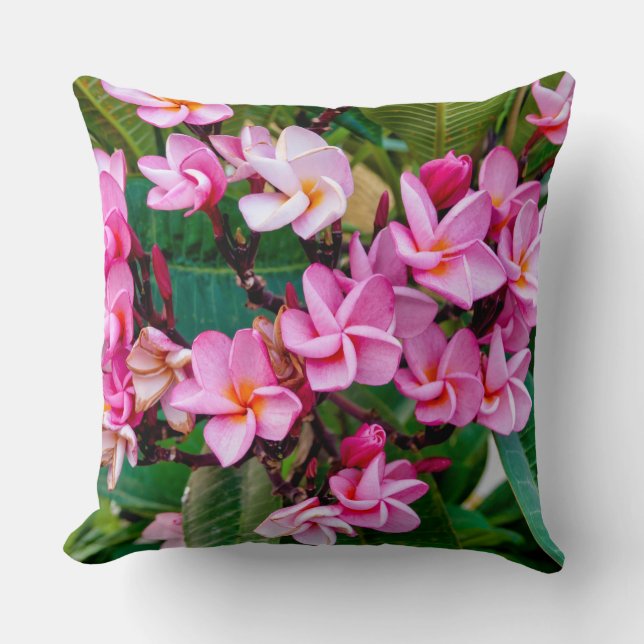 Coussin Pink Plumeria (Recto)