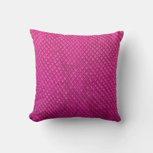 Coussin Pink python peau de serpent texture