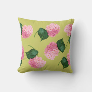 Coussin Pink Redoute Hydrangea