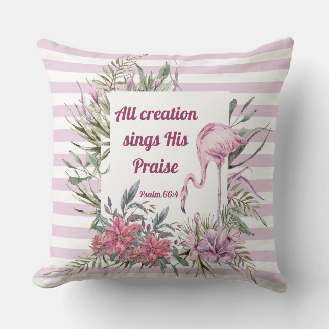 Coussin Pink Stripe Toute la création Nature Inspiration C (Recto)