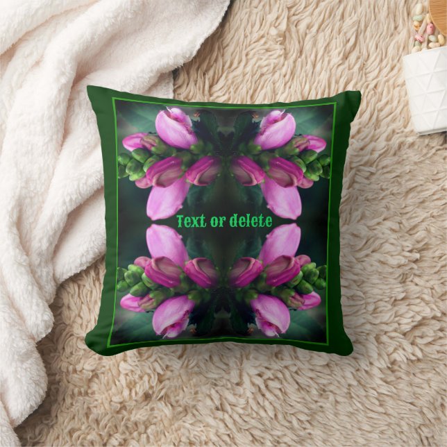 Coussin Pink Turtlehead Flower Close Up Personnalisé (Couverture)