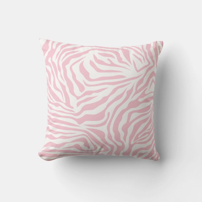 Coussin Pink Zebra Stripes Poster de animal sauvage Zebra  (Recto)