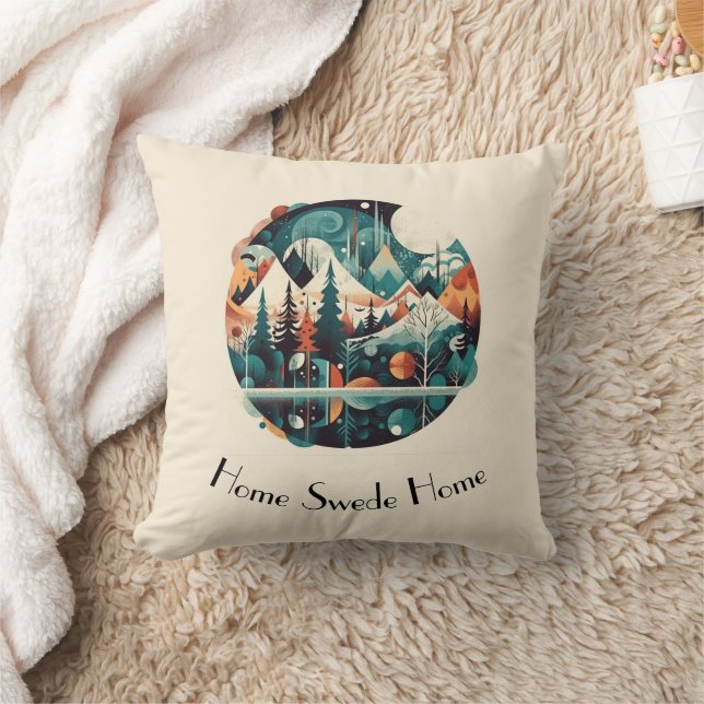Coussin Pins nordiques & Pics, coutume (Couverture)