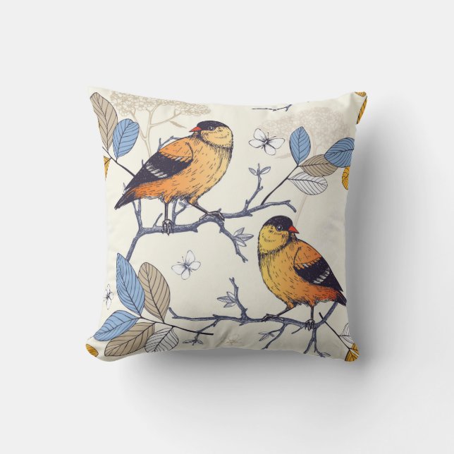 Coussin Pinson d'or (Recto)