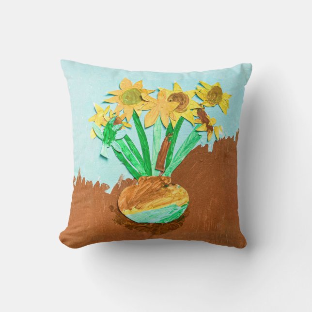 Coussin Piper's VanGogh inspiré tournesols Lancer l'oreill (Recto)
