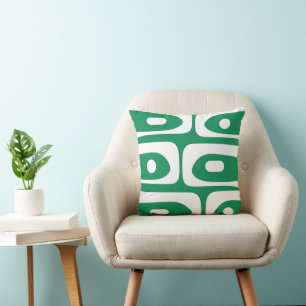 Coussin Piquet moderne du siècle Abstrait Kelly Green
