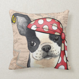 Coussin Pirate de Boston Terrier