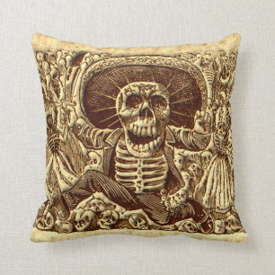 Coussin Pirate de squelette de Halloween