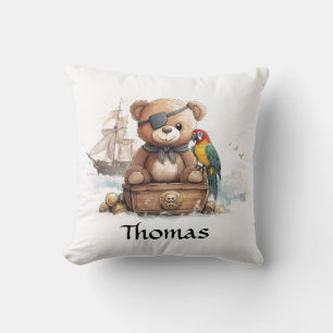 Coussin Pirate Teddy Bear Aventure - Personnalisable