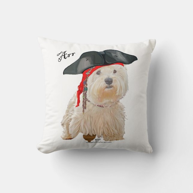 Coussin Pirate Westie (Recto)