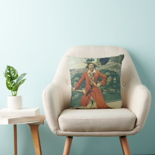 Coussin Pirates d'antan, Capitaine Keitt par Howard Pyle
