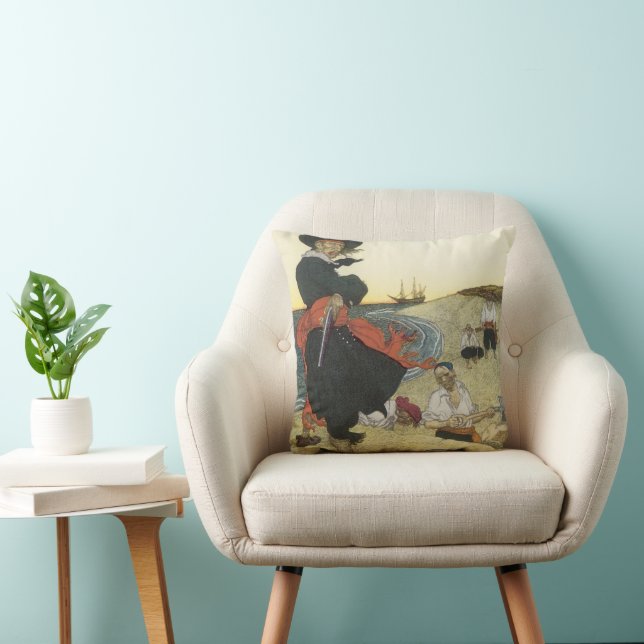 Coussin Pirates de l'époque, William Kidd enterrant un tré (Chaise)