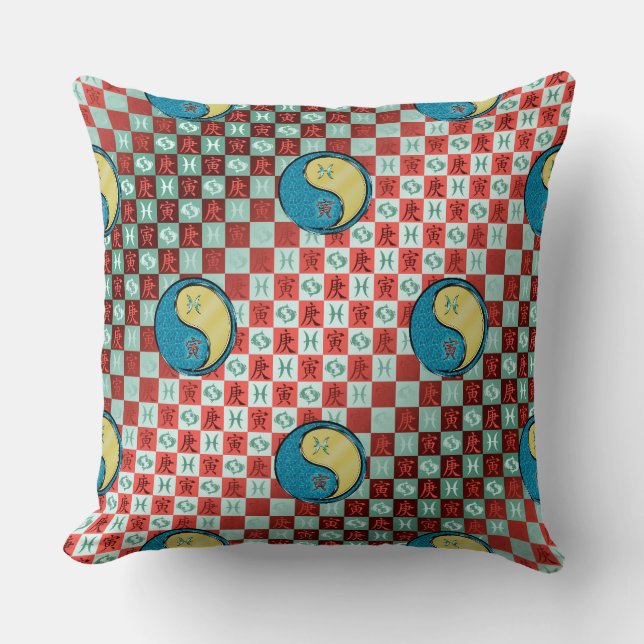 Coussin Pisces & Metal Tiger (Recto)