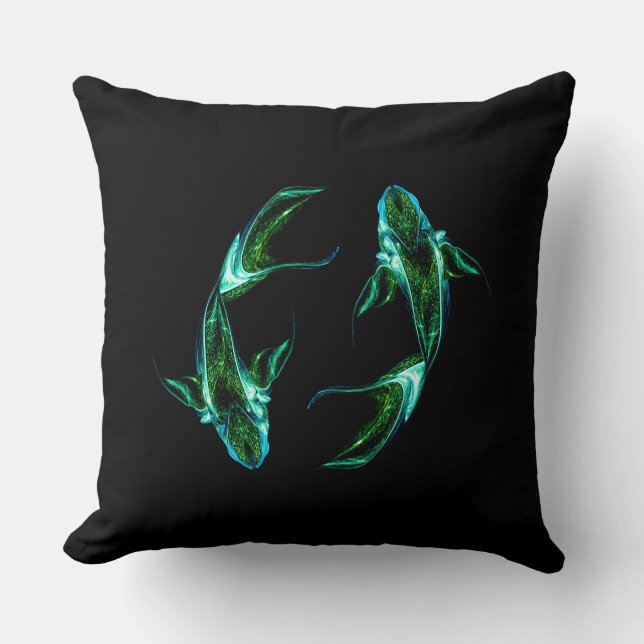 Coussin Pisces – Minimalist Zodiac Decorative Pillow (Recto)