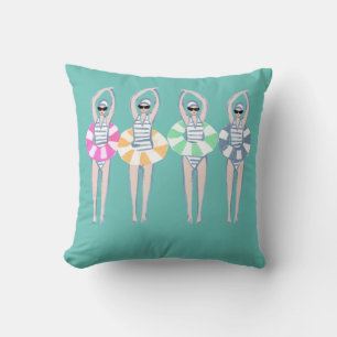 Coussin Piscine Artistique vintage Piscine Anneau