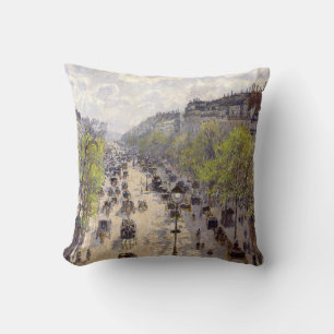 Coussin Pissarro - Boulevard Montmartre, Printemps