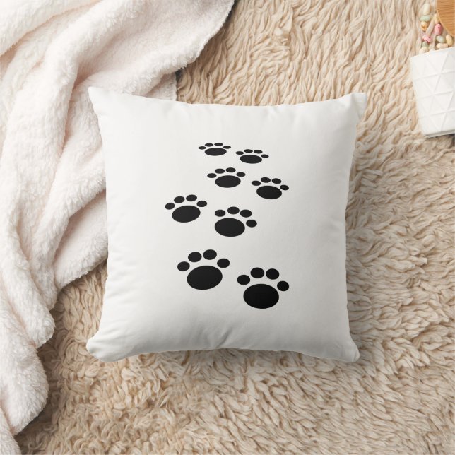 Coussin Piste de Patte de Compagnon de Dessin Animé Mignon (Couverture)