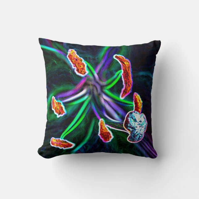 Coussin Pistilo de flor con efecto abstracto (Recto)