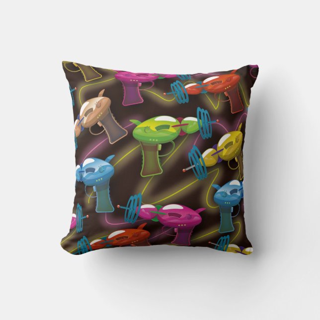 Coussin pistolets à rayons science-fiction (Recto)