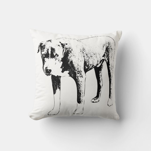 Coussin Pit Bull De La Neige (Recto)