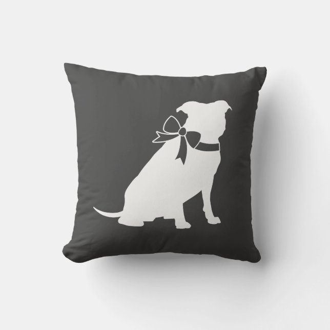 Coussin Pit Bull Dog Baby shower Sexe Neutre (Recto)