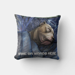 Coussin Pitbull Angel chien Sympathy Perdre Condolence